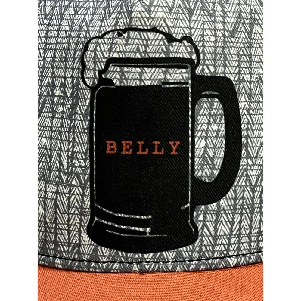 prAna Mens Beer Belly Red Orange Snapback Trucker Hat Baseball Cap Journeyman - Picture 3 of 9